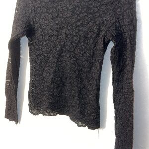 Chic Black Lace Women's Top